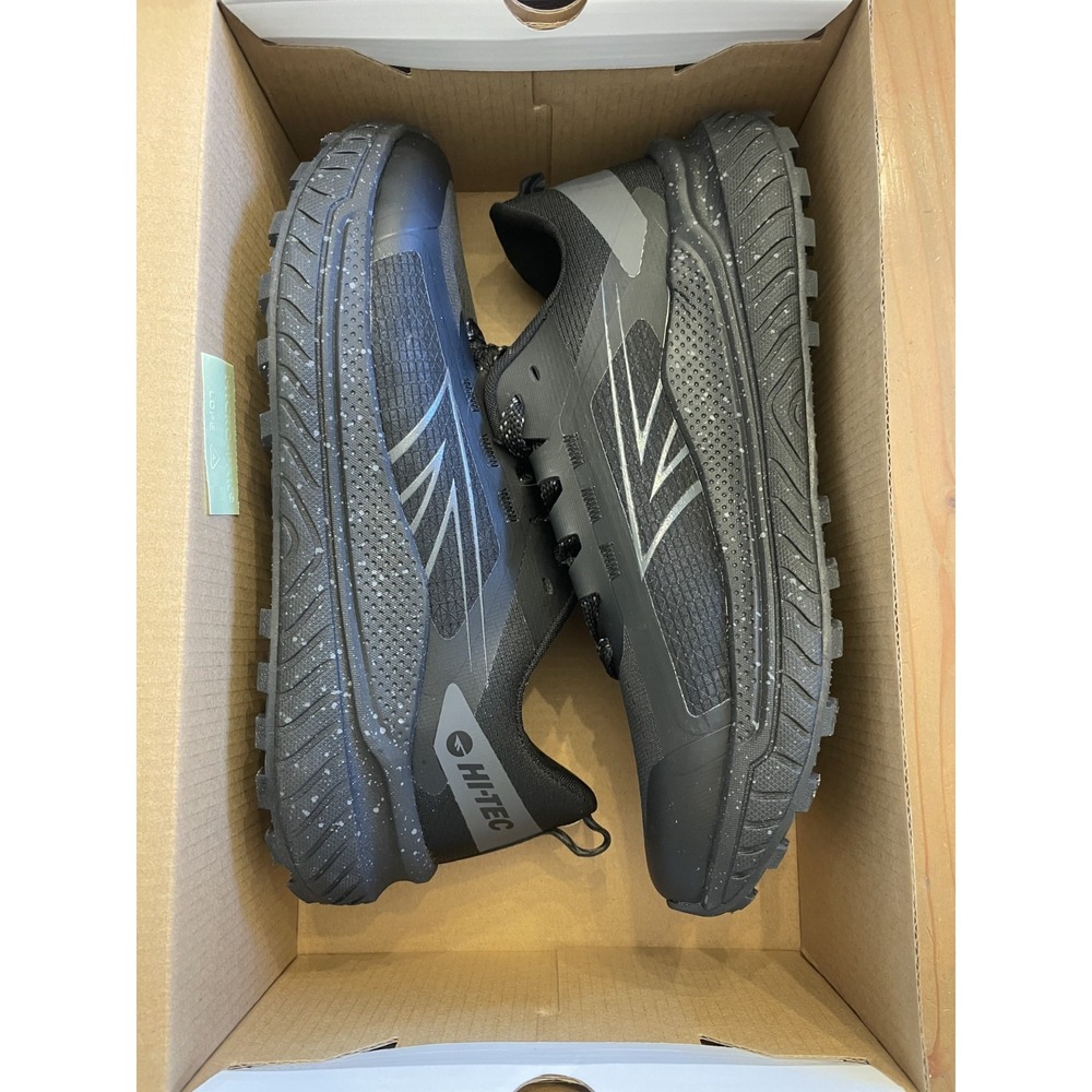Hi-Tec Men's Trail Running Hiking Tennis Shoes‎ Black, Asphalt Sneaker Men Sz 10